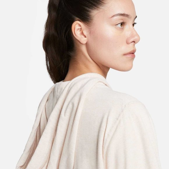 NIKE Oatmeal Women's Full-zip Hooded Sweatshirt Gym Vintage Easy, Small - Picture 4 of 12